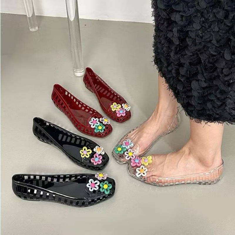 Supply Florist - Zapatos de gelatina huecos kawaii dopamine,