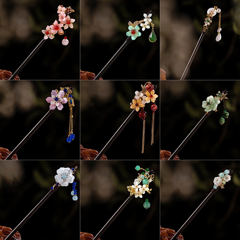 Supply Florist - Tocado con horquillas de madera para