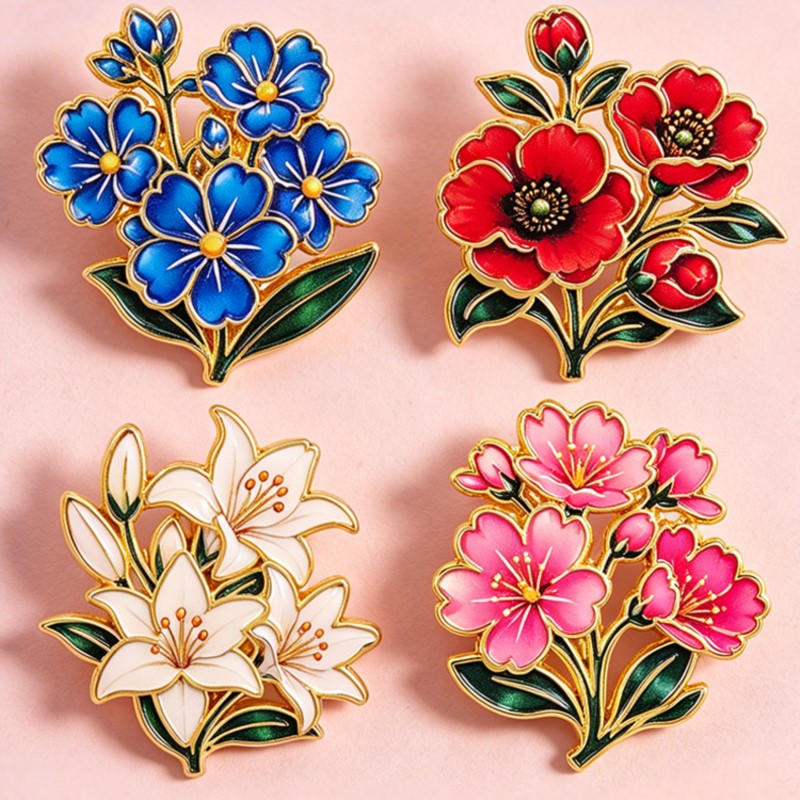 Bonito Broche de Esmalte Flora - Supply Florist reseña y precio