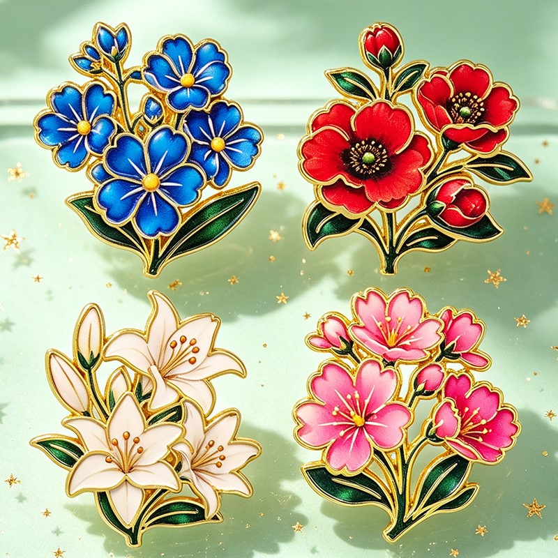 Bonito Broche de Esmalte Flora - Supply Florist reseña y precio